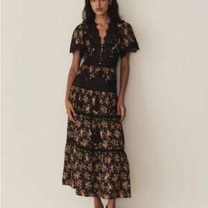 Down Heirloom Graciella Dress in Foxglove Floral XS